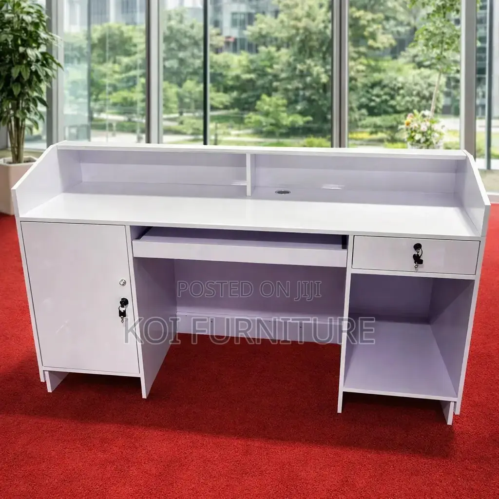 Reception Desk; 1.6m Front Reception Table
