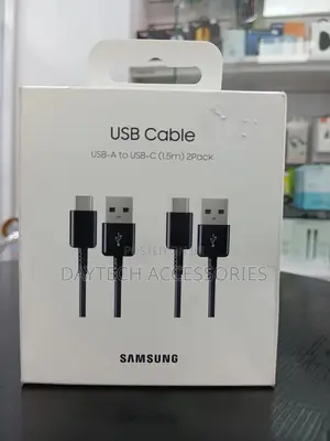 This Is a Samsung Usb-a to Usb-C Cable (1.5m) 2-Pack.