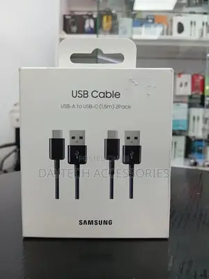 Samsung Usb-a to Usb Type-C Cable, 150 Cm (Multi Pack 2) - Black