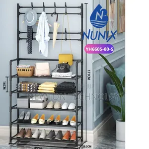 Nunix All-in-1 Shoe Rack/Coat Rack/Cap Scarf Bag Cloths Hanger at
