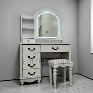 Dressers; Home Modern White Bedroom Dressing Vanity Set Table