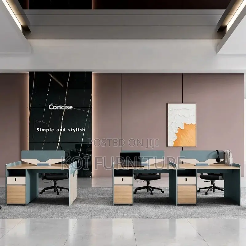Office Workstation; Concise Two Users Executive Workstation Desk