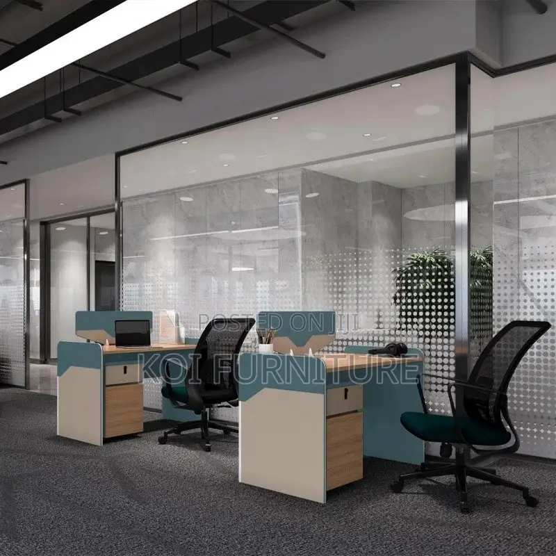 Office Workstation; Concise Two Users Executive Workstation Desk