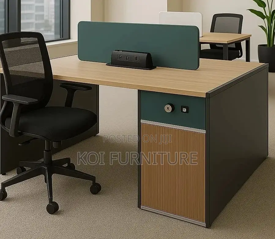 Office Workstation; Concise Two Users Executive Workstation Desk