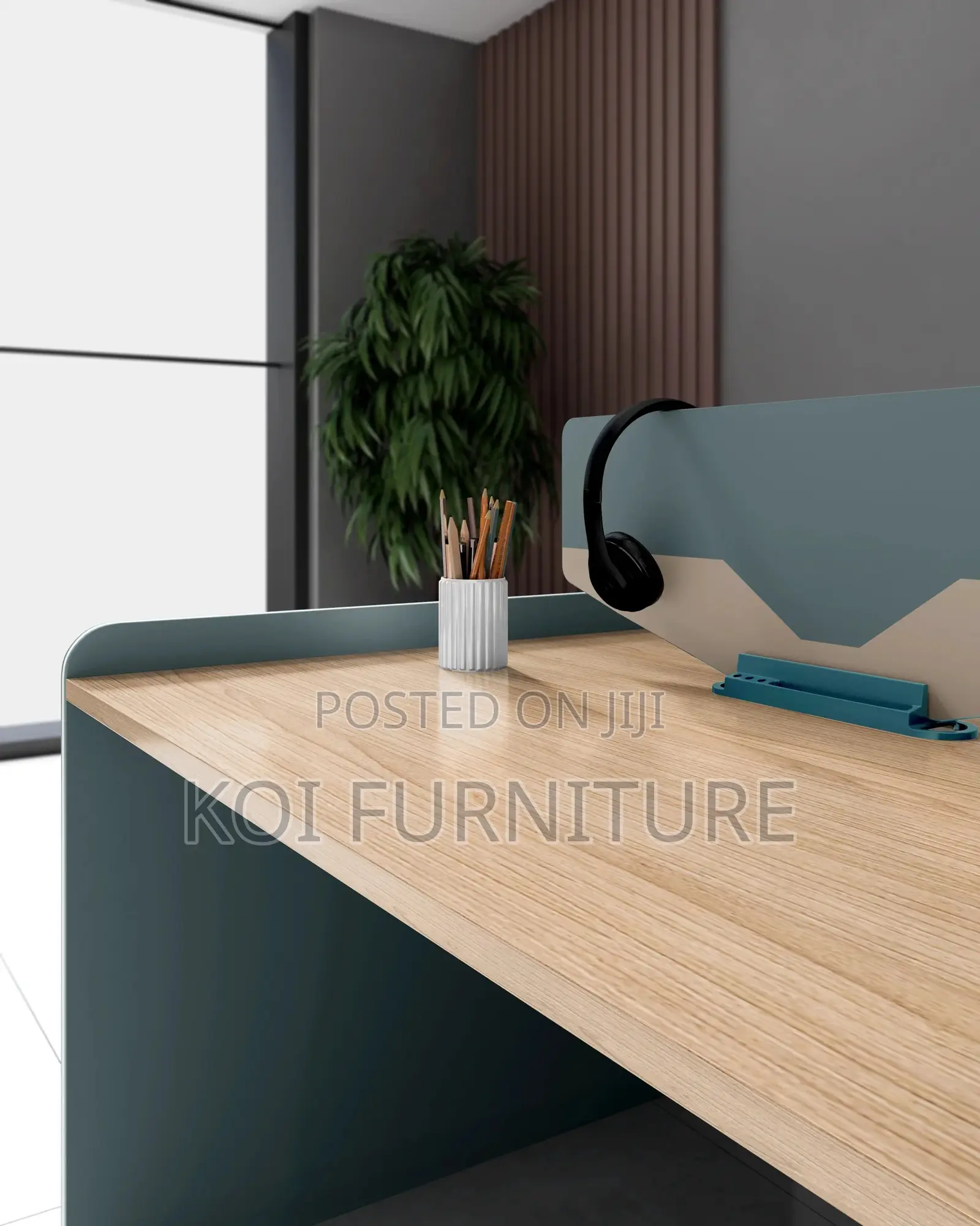 Office Workstation; Concise Two Users Executive Workstation Desk