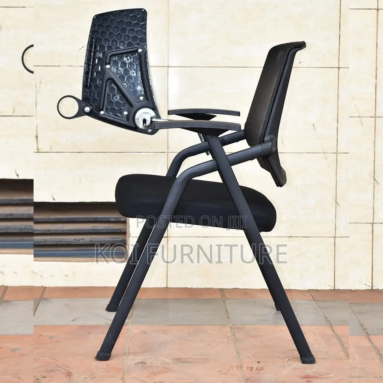 Office Chairs; School Foldable Seat With Writing Surface