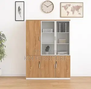 Office Cabiet; Six Doors Brown Modern Home Office Store Cabinet