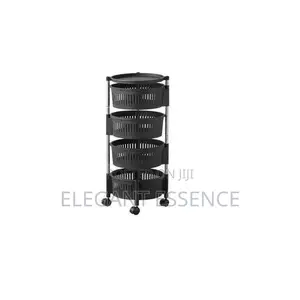 4 Layers Rotatable Fruit Rack Multilayer Movable Fruit Vegetable Shelf