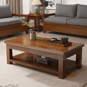 Coffee Table; Mahogany Made Rectangular Coffee Table