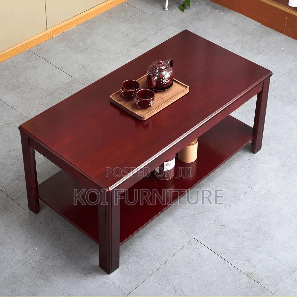 Coffee Table; Mahogany Made Rectangular Coffee Table