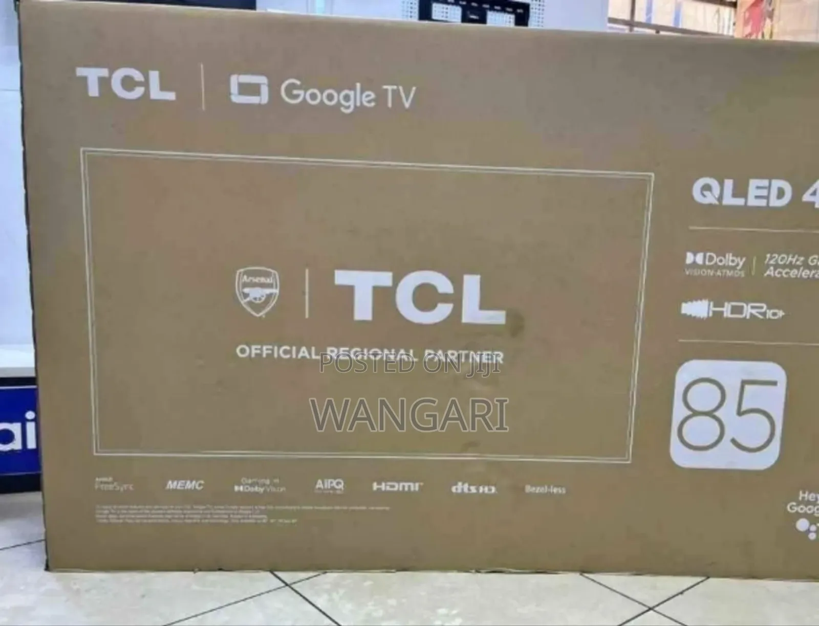 TCL 85 Inch Goggle Television Htc85