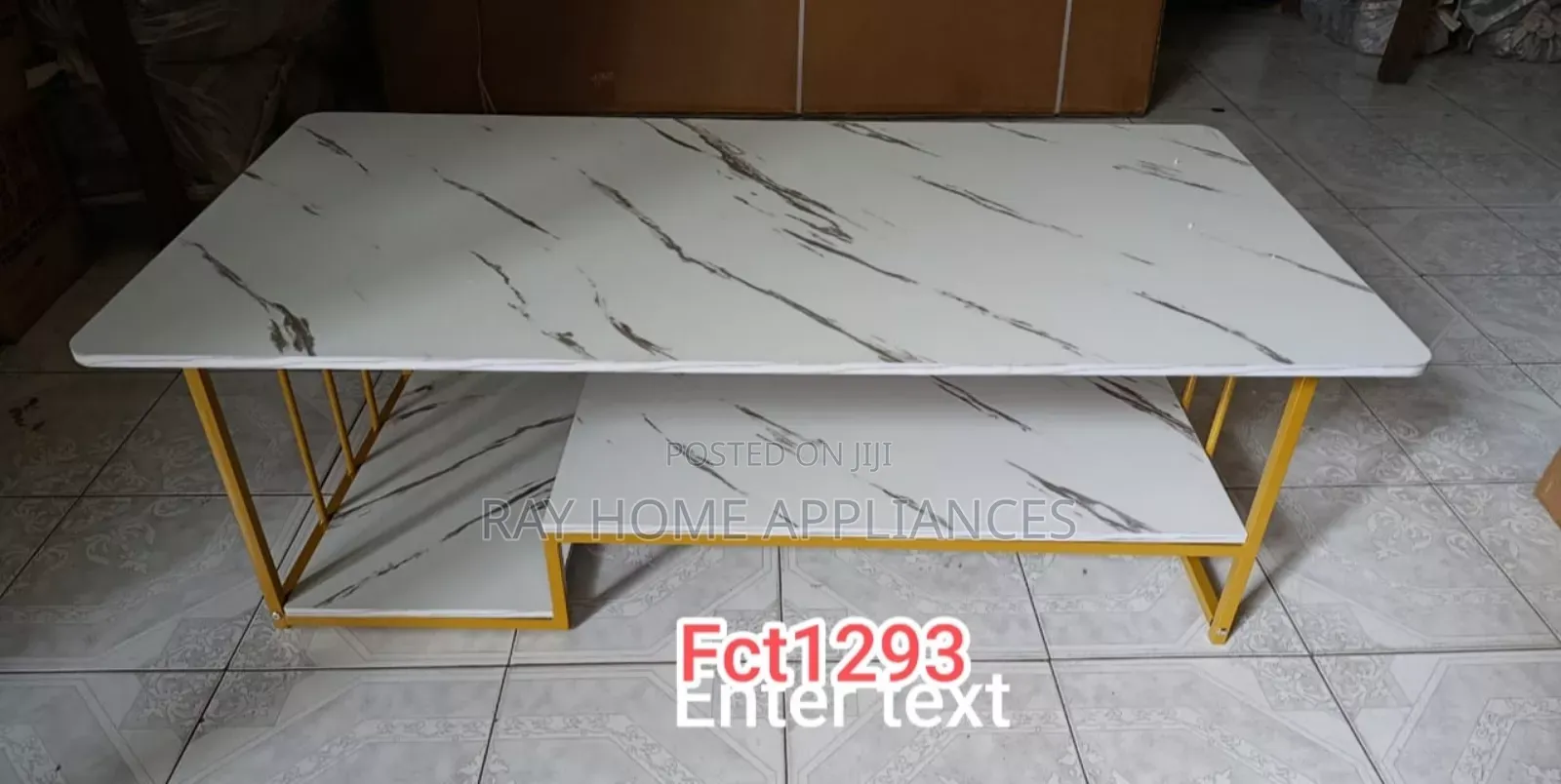 Executive Rectangular White Marble Coffee Table
