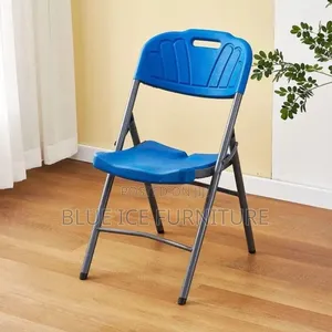 Blue Plastic Foldable Chair