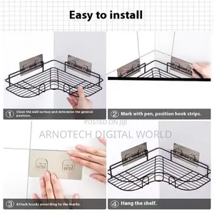 Wall Mounted Bathroom Shelf Organizer