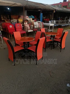 Restaurant Set, Orange With Round Table