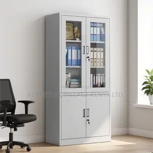 Office Cabinet; 2-door Metallic Filing Office Cabinet
