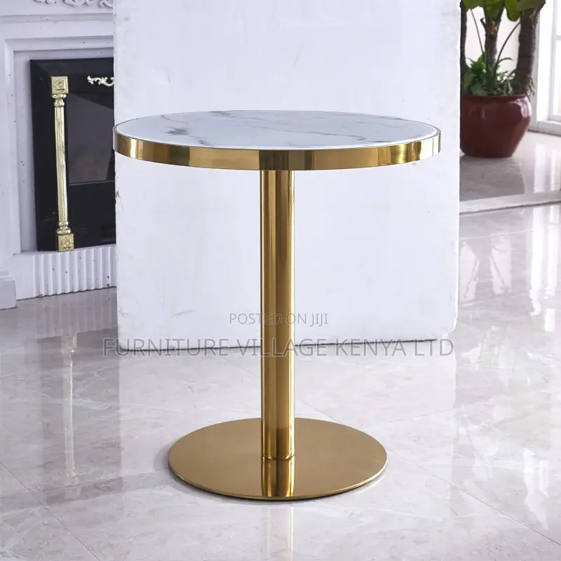 Dining Table; Round White Restaurant Dining Table