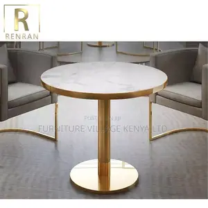 Dining Table; Round White Restaurant Dining Table