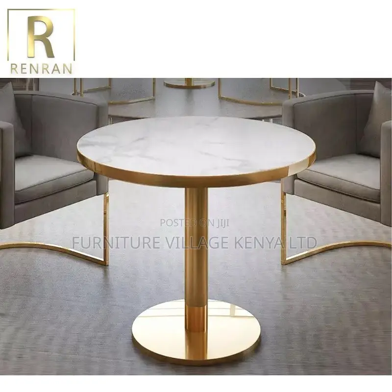 Dining Table; Round White Restaurant Dining Table