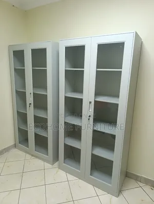 Metallic Office Filling Cabinet 2 Door With Full Glass