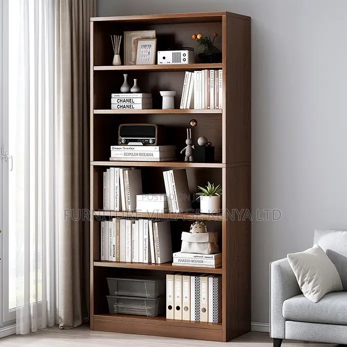 Office Bookself; Wooden Storage Display Bookcase 5 Layer