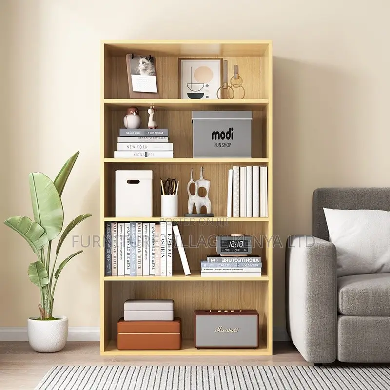Office Bookself; Wooden Storage Display Bookcase 5 Layer