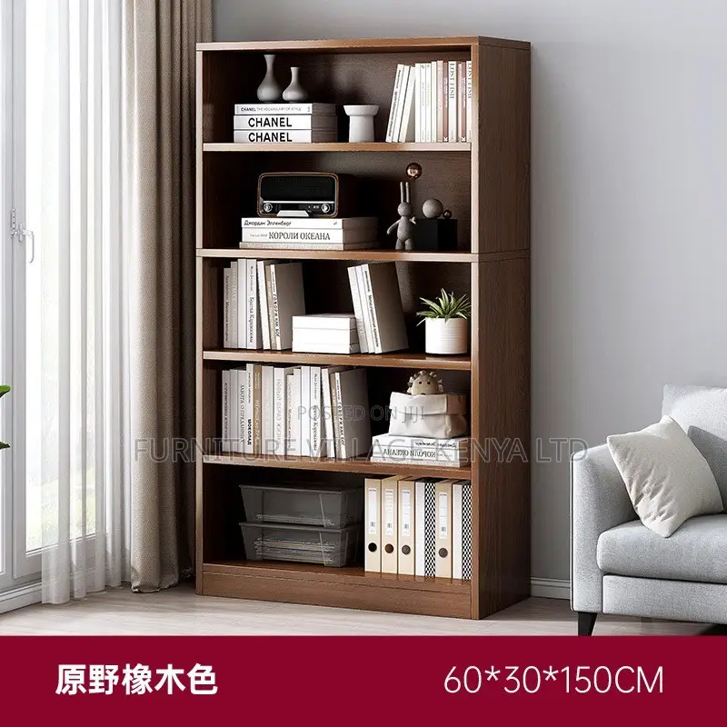 Office Bookself; Wooden Storage Display Bookcase 5 Layer