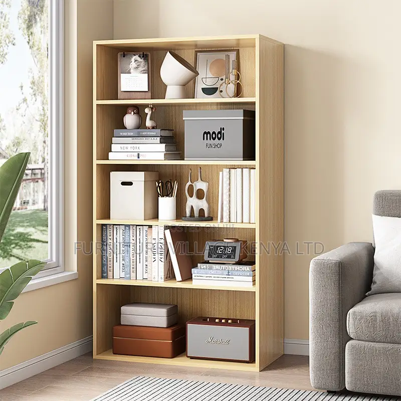 Office Bookself; Wooden Storage Display Bookcase 5 Layer