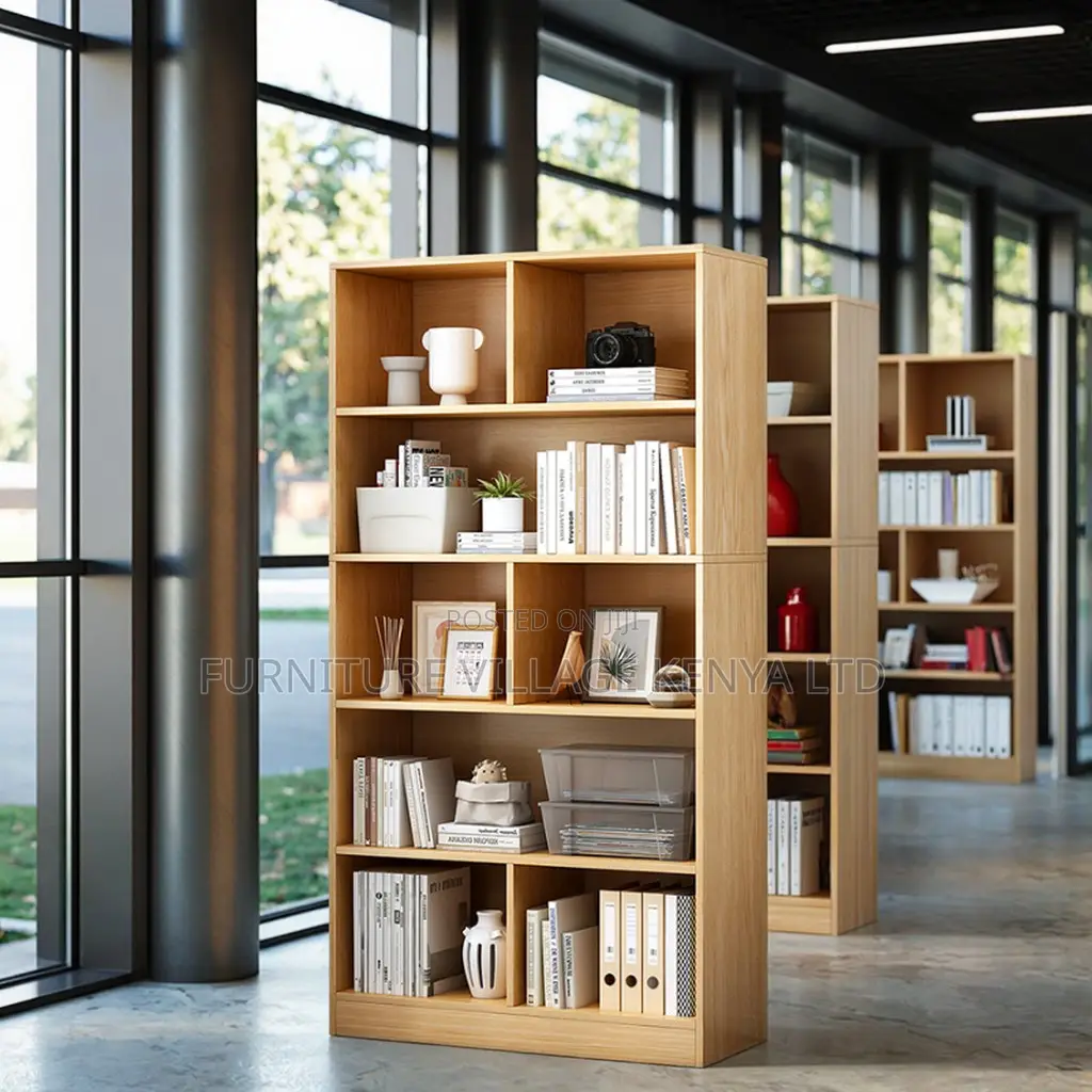 Office Bookself; Wooden Storage Display Bookcase 5 Layer