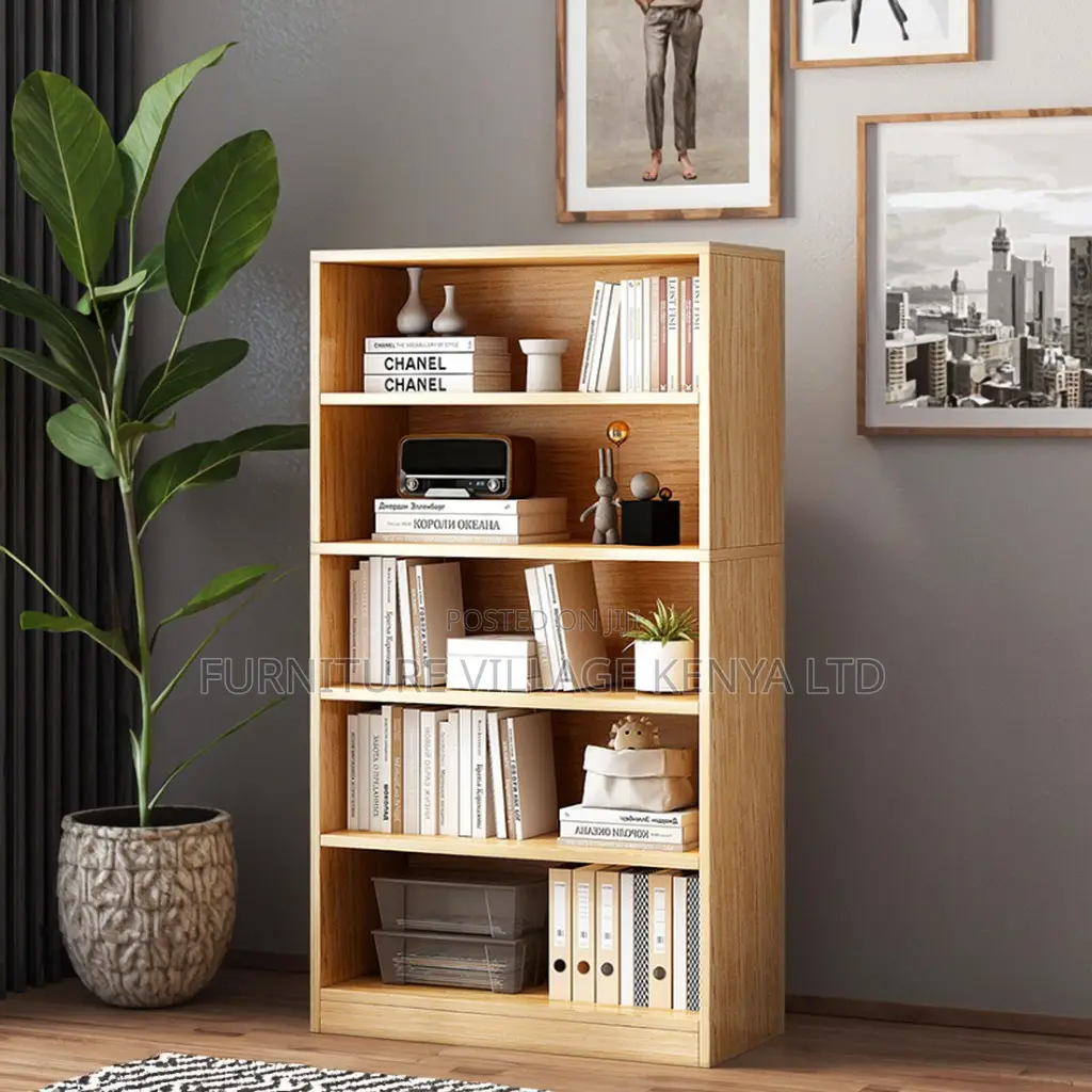 Office Bookself; Wooden Storage Display Bookcase 5 Layer