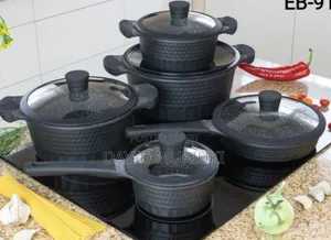 Edenburg 10pc Cookware Set(Black).