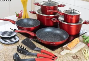 Edenburg 15pc Cookware Set(Red )