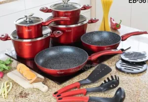 Edenburg 15pc Cookware Set(Red ).