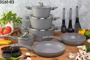 Edenburg 15pc Cookware Sets (Grey )