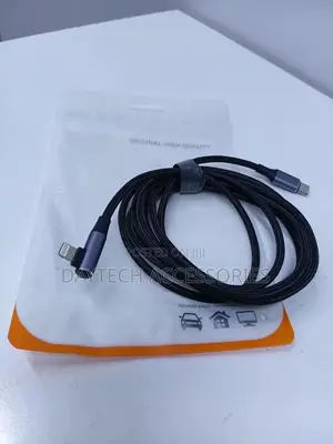 Braided Usb-C to Lightning Right Angled Charging Cable
