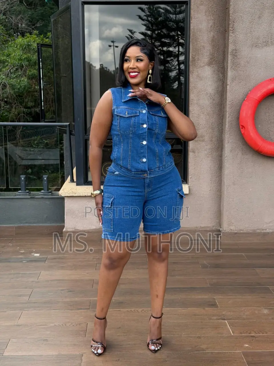 Ladies 2 Piece Denim Set