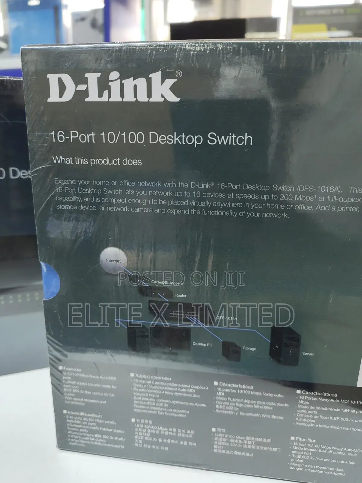 D-Link 16 Port 10/100 Switch Des-1016a