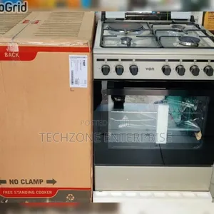 Von 60*60cm 3+1 Silver Standing Cooker With Turbo Fan Rapid Hotplate,