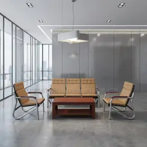 Office Sofa ; 5- Seater Leather Reception Office Sofa