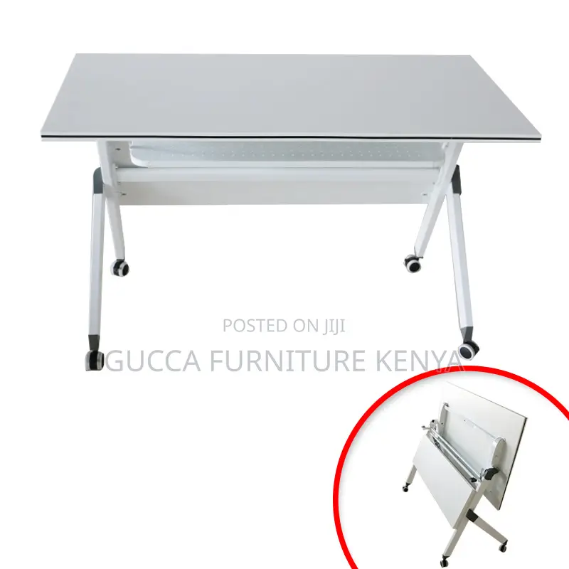 120cm White Foldable Office Training Table