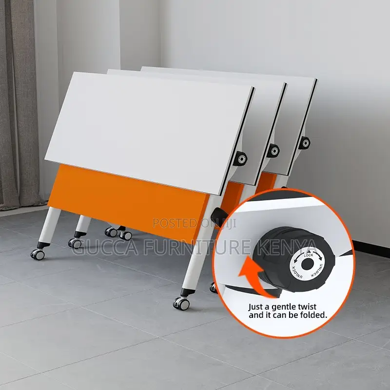 120cm White Foldable Office Training Table