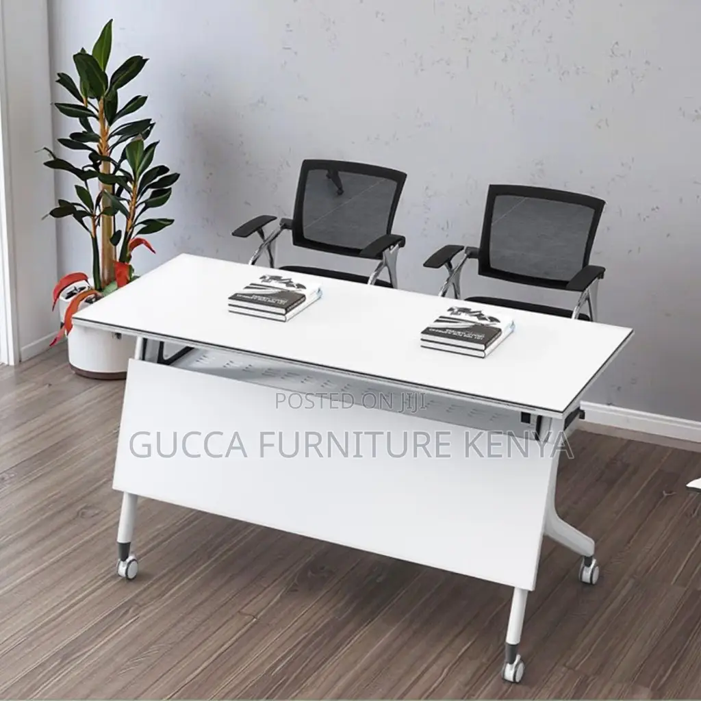 120cm White Foldable Office Training Table