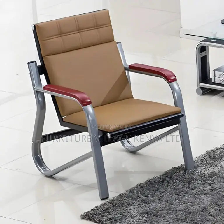 Office Sofa ; 5- Seater Leather Reception Office Sofa
