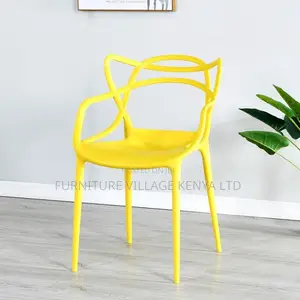 Dining Chair; Curved Back Plastic Dining Chair