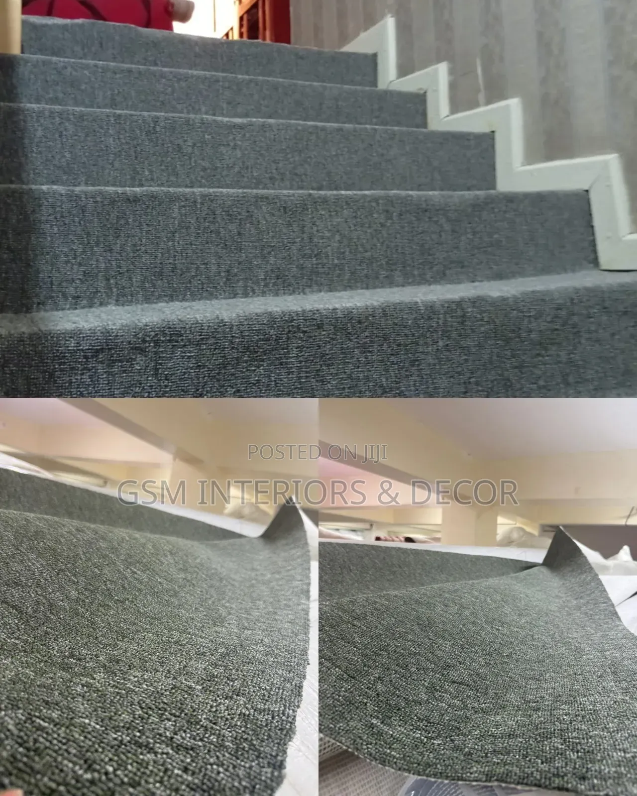 Light Grey Wall to Wall Carpets in Stairs and Floor Pick