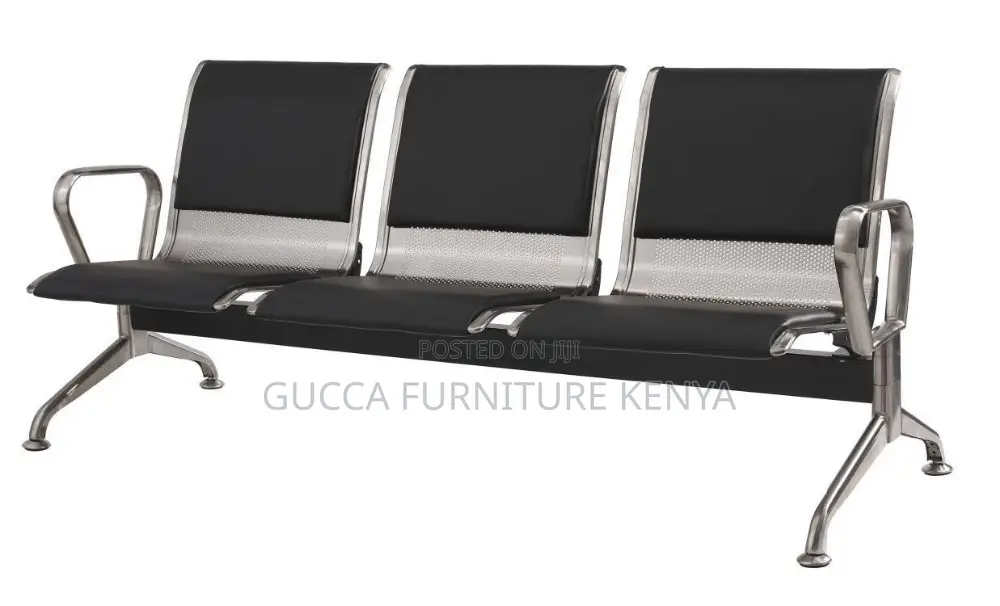 3-link Padded Office Reception Waiting Bench