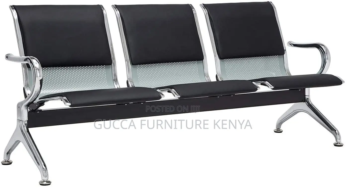 3-link Padded Office Reception Waiting Bench