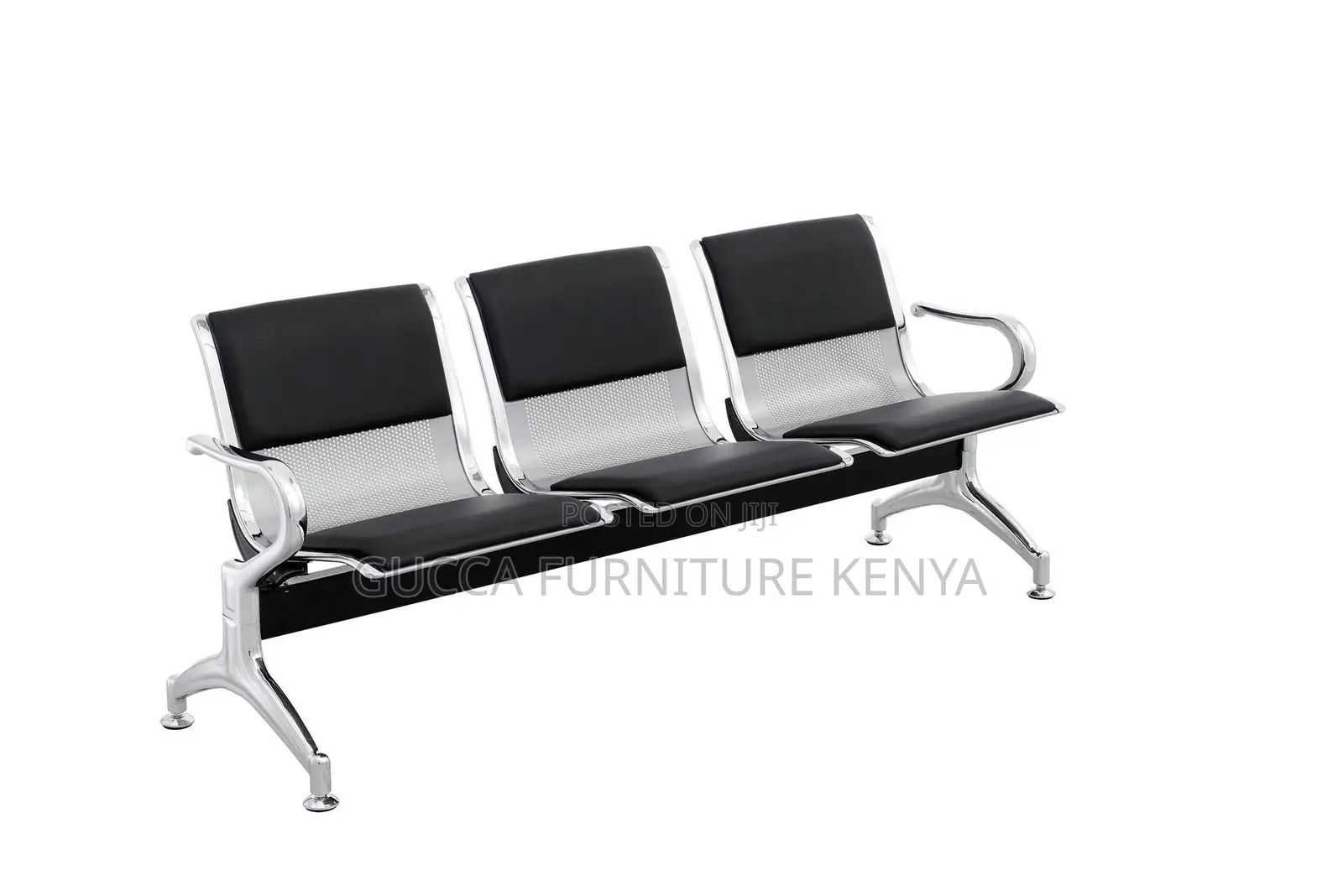 3-link Padded Office Reception Waiting Bench