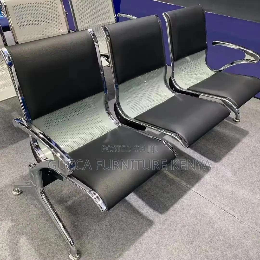 3-link Padded Office Reception Waiting Bench