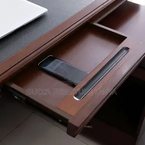 160cm Executive Mahogany L-shaped Table